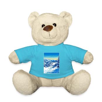 Deer Valley Utah Vintage voyage affiche Souvenir - Nounours - bleu outremer - Devant