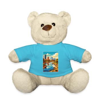 Phoenix Arizona Vintage voyage affiche WPA Souvenir - Nounours - bleu outremer - Devant