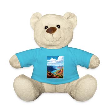Flaming Gorge Utah Vintage voyage affiche Souvenir - Nounours - bleu outremer - Devant