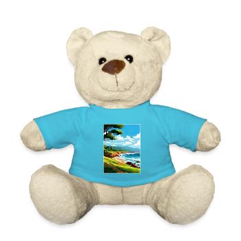 Kaena Point Hawaï Vintage voyage affiche Souvenir - Nounours - bleu outremer - Devant