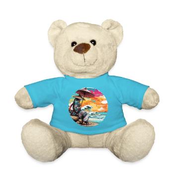 Samurai / Japanisch / Harakiri / Katana / Mann - Teddy - Atollblau - Vorne