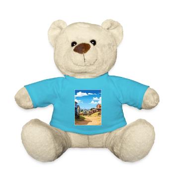 Sovereign Hills Australien Vintage Reiseposter - Teddy - Atollblau - Vorne