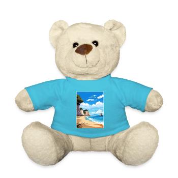 Cathedral Cove Marine Reserve Neuseeland Souvenir - Teddy - Atollblau - Vorne