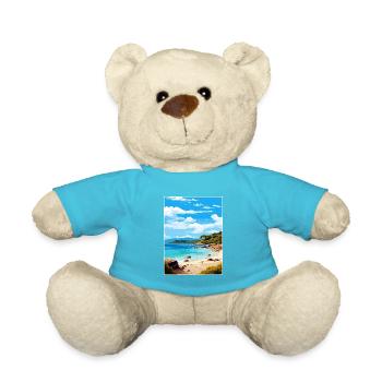Abel Tasman National Park New Zealand Souvenir - Teddy Bear - atoll blue - Front