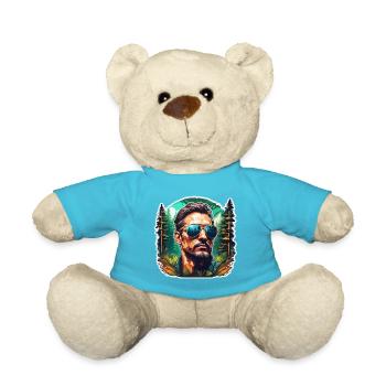 Sunglasses / Man / Forest / Portrait / Guy - Teddy Bear - atoll blue - Front