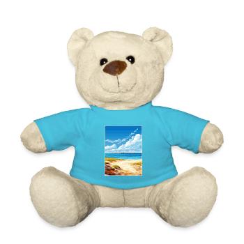 Ningaloo Marine Park Vintage Travel Poster WPA Art - Teddy Bear - atoll blue - Front
