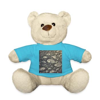 Laughing Fish - Teddy Bear - atoll blue - Front