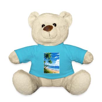 Osa Halbinsel Costa Rica Vintage Reiseposter WPA - Teddy - Atollblau - Vorne