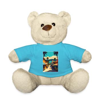 Sayulita Dekoration Mexiko Vintage Reise Poster - Teddy - Atollblau - Vorne
