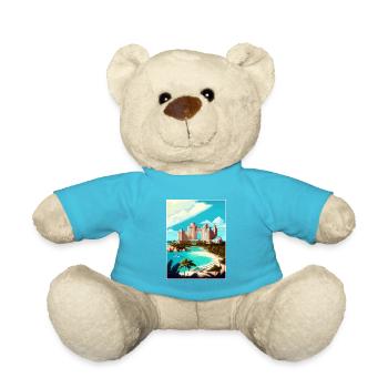 Atlantis Paradies Karibik Vintage Reise Poster - Teddy - Atollblau - Vorne