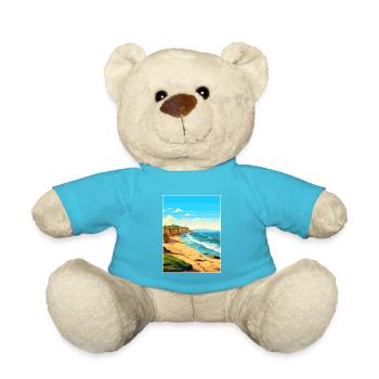 Valdes Halbinsel Argentinien Vintage Reiseposter - Teddy - Atollblau - Vorne