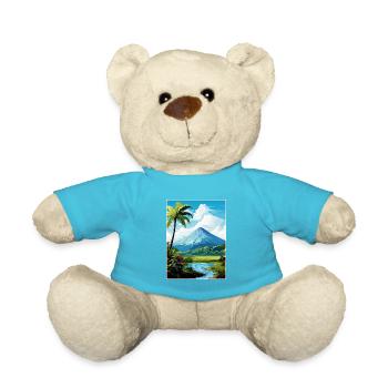 La Fortuna Costa Rica Vintage Reiseposter WPA - Teddy - Atollblau - Vorne