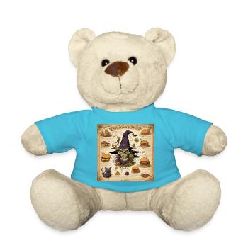 Manuel de la sorcière / Livre magique / Halloween / Automne - Nounours - bleu outremer - Devant