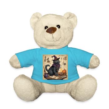 Manuel de la sorcière / grimoire / Halloween / automne - Nounours - bleu outremer - Devant