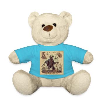Manuel de la sorcière / Livre magique / Halloween / Automne - Nounours - bleu outremer - Devant