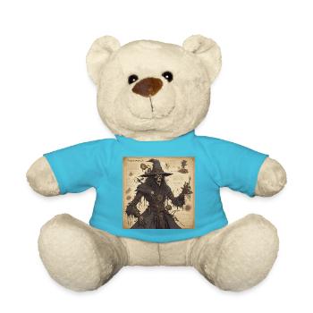 Manuel de la sorcière / grimoire / Halloween / automne - Nounours - bleu outremer - Devant