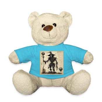 Manuel de la sorcière / grimoire / Halloween / automne - Nounours - bleu outremer - Devant