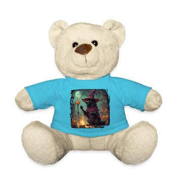Manuel de la sorcière / grimoire / Halloween / automne - Nounours - bleu outremer - Devant