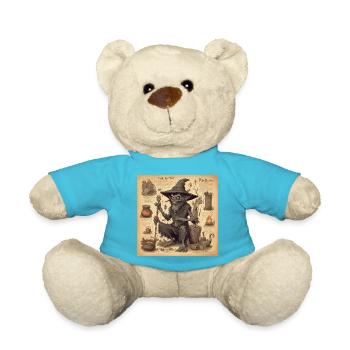 Manuel de la sorcière / grimoire / Halloween / automne - Nounours - bleu outremer - Devant