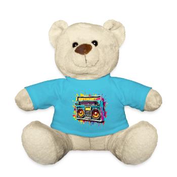Radio / Analog / Music / Frequency / Speakers - Teddy Bear - atoll blue - Front