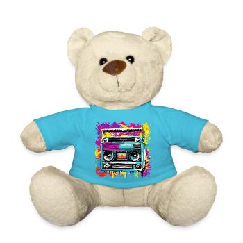 Radio / Analog / Music / Frequency / Speakers - Teddy Bear - atoll blue - Front