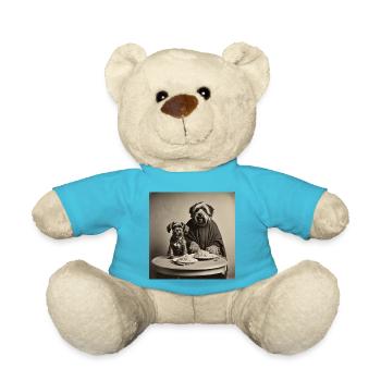 Dog / Animal / Photo / Wild / Funny / Barking - Teddy Bear - atoll blue - Front