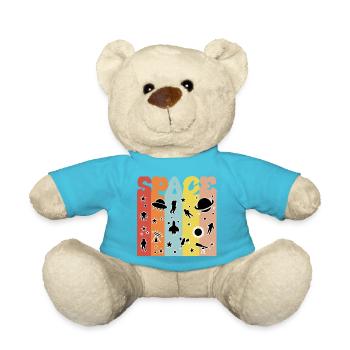 Space, Weltall, Astronaut - Teddy Bear - atoll blue - Front