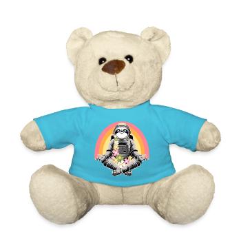 Faultier macht Yoga - Teddy - Atollblau - Vorne