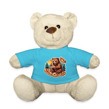 Pizza / Fast Food / Italian / Margherita - Teddy Bear - atoll blue - Front