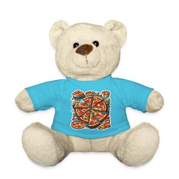 Pizza / Fast Food / Italian / Margherita - Teddy Bear - atoll blue - Front