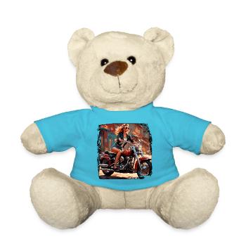 Motorcycle Logo/Bike/Two-Wheeler/Vehicle/Motors - Teddy Bear - atoll blue - Front