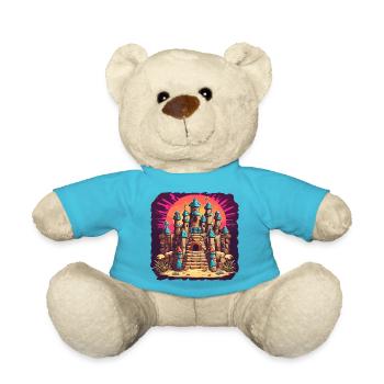 Sandcastle / Building / Playing / Castle / Holiday - Teddy Bear - atoll blue - Front