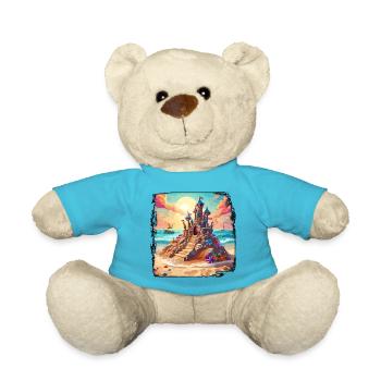 Sandcastle / Building / Playing / Castle / Holiday - Teddy Bear - atoll blue - Front
