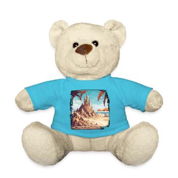 Sandcastle / Building / Playing / Castle / Holiday - Teddy Bear - atoll blue - Front