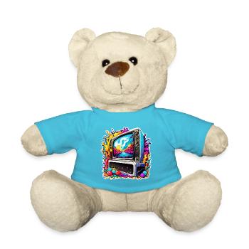 TV / Télévision / Analogique / Tube TV / Rétro - Nounours - bleu outremer - Devant