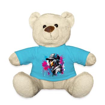 Rappeur / Hip Hop / Chanson / Cool / Rimes / Beat - Nounours - bleu outremer - Devant