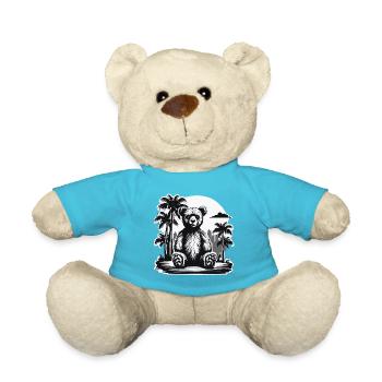 Teddybär / Kuscheltier / Stofftier / Geschenkidee - Teddy - Atollblau - Vorne