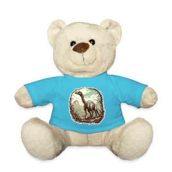 Dinosaurier / Tier / Urzeit / Reptil / Jungs - Teddy - Atollblau - Vorne