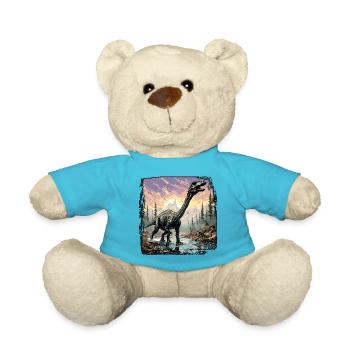 Dinosaurier / Tier / Urzeit / Reptil / Jungs - Teddy - Atollblau - Vorne