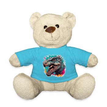 Dinosaurier / Tier / Urzeit / Reptil / Jungs - Teddy - Atollblau - Vorne