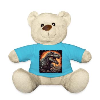 Dinosaurier / Tier / Urzeit / Reptil / Jungs - Teddy - Atollblau - Vorne