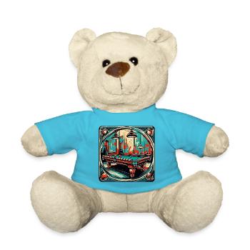 Billardtisch / Billiardkugel / 8 Ball / Pool / Kö - Teddy - Atollblau - Vorne