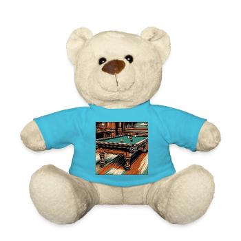 Billardtisch / Billiardkugel / 8 Ball / Pool / Kö - Teddy - Atollblau - Vorne