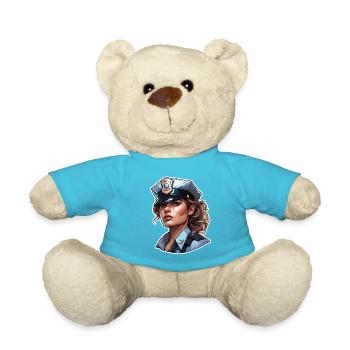 Polizei / Einsatz / Beruf / Job / Einsatzkräfte - Teddy - Atollblau - Vorne