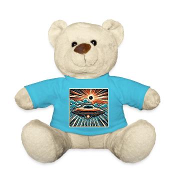 Alien / Spaceship / UFO / Area 51 / All / Mars - Teddy Bear - atoll blue - Front