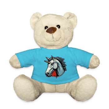 Unicorn / Mythical Creatures / Fairy Tale / Magic / Glitter - Teddy Bear - atoll blue - Front