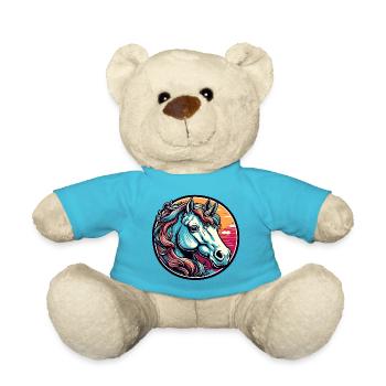 Unicorn / Mythical Creatures / Fairy Tale / Magic / Glitter - Teddy Bear - atoll blue - Front