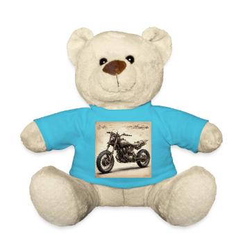 Bauplan / Sepia / Vintage / Retro / Cross - Teddy - Atollblau - Vorne