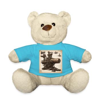Blueprint / Sepia / Vintage / Retro / Machine - Teddy Bear - atoll blue - Front