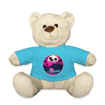 Beach / Island / Vacation / Summer / Sun / Sea - Teddy Bear - atoll blue - Front